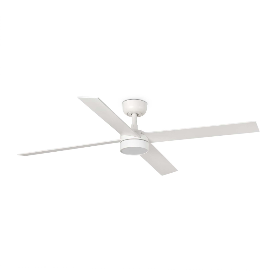 FARO 34355WT-1TW - LED-dimmbar takfläkt RUDDER L LED/18W/230V 2700/3000/4000K vit/beige Ø 132 cm Wi-Fi Tuya + fjärrkontroll