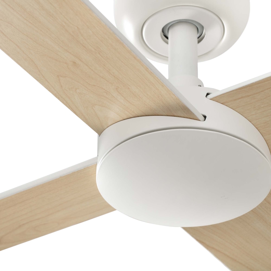 FARO 34355WT - Takfläkt RUDDER L vit/beige diameter 132 cm Wi-Fi Tuya + fjärrkontroll