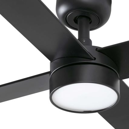 FARO 34356WT1S - Dimmbar LED-takfläkt RUDDER L LED/18W/230V/2700/3000/4000K Ø132 cm brun/svart Wi‑Fi Tuya + fjärrkontroll
