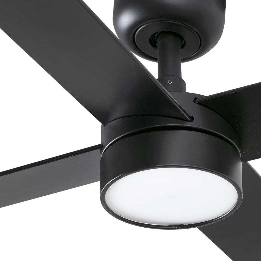 FARO 34356WT1S - Dimmbar LED-takfläkt RUDDER L LED/18W/230V/2700/3000/4000K Ø132 cm brun/svart Wi‑Fi Tuya + fjärrkontroll