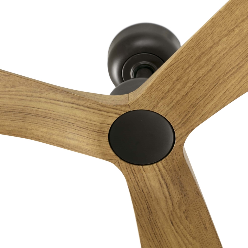 FARO 34360 - Takfläkt OUTWOOD L brun/svart diameter 150 cm IP44 + fjärrkontroll