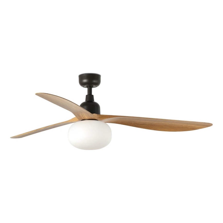 FARO 34360WT-11L - Takfläkt OUTWOOD L 1xE27/15W/230V brun/svart Ø 150 cm Wi-Fi Tuya IP44 + fjärrkontroll