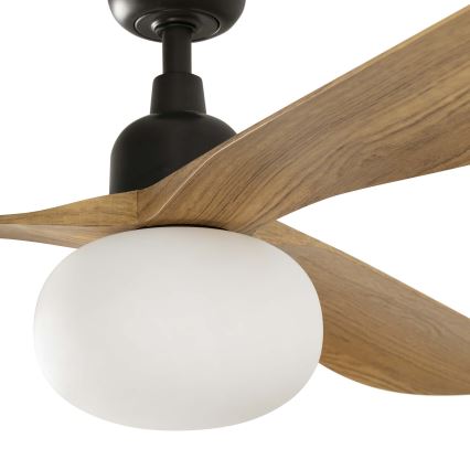 FARO 34360WT-11L - Takfläkt OUTWOOD L 1xE27/15W/230V brun/svart Ø 150 cm Wi-Fi Tuya IP44 + fjärrkontroll