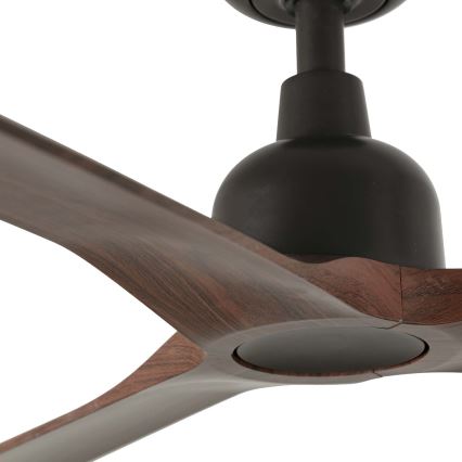 FARO 34362WT - Takfläkt OUTWOOD L brun/svart Ø 150 cm Wi-Fi Tuya IP44 + fjärrkontroll