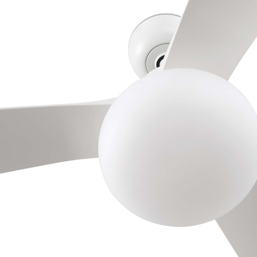 FARO 34363WT-11L - Takfläkt OUTWOOD L 1xE27/15W/230V vit Ø 150 cm Wi‑Fi Tuya IP44 + fjärrkontroll