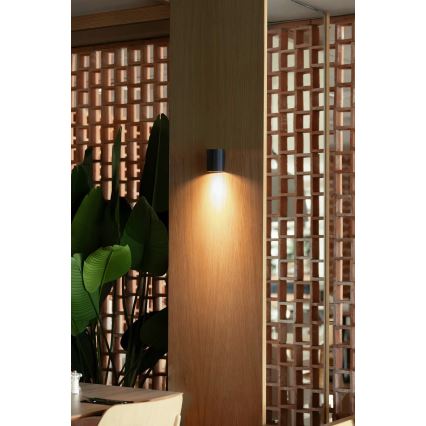 FARO 40523 - Vägglampa SOLE 1xGU10/8W/230V svart rund