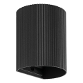 FARO 40527 - Vägglampa SOLE 1xGU10/8W/230V svart vågformad rund