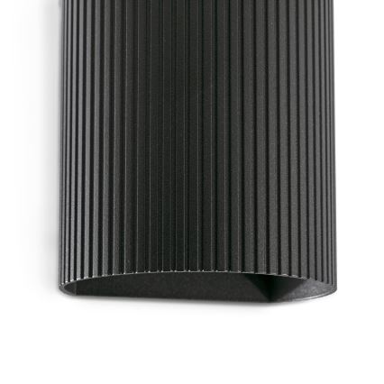 FARO 40527 - Vägglampa SOLE 1xGU10/8W/230V svart vågformad rund