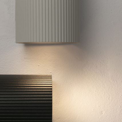 FARO 40528 - Vägglampa SOLE 1xGU10/8W/230V grå vågformad rund