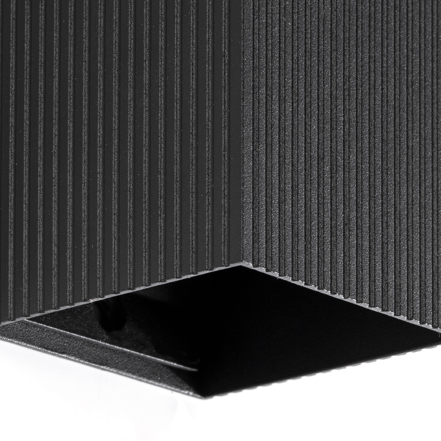 FARO 40535 - Vägglampa SOLE 1xGU10/8W/230V svart vågformad vinklat