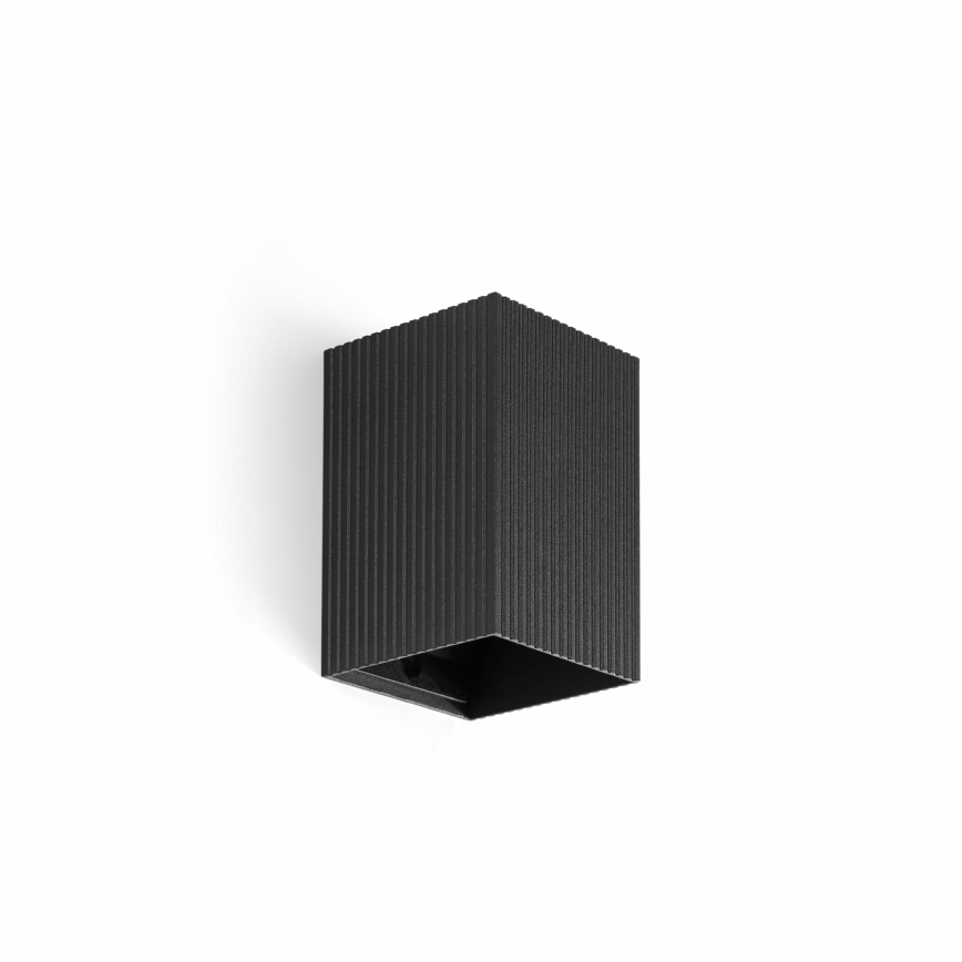 FARO 40535 - Vägglampa SOLE 1xGU10/8W/230V svart vågformad vinklat