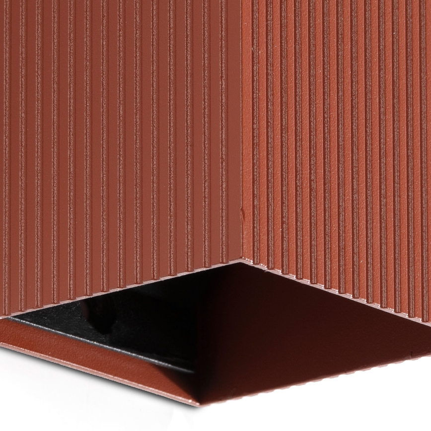 FARO 40537 - Vägglampa SOLE 1xGU10/8W/230V tegelsten vågformad vinklat