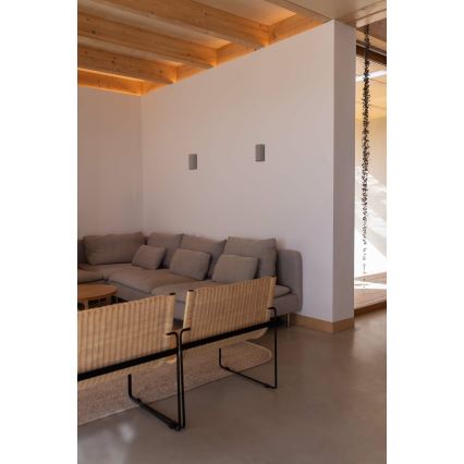 FARO 40540 - Vägglampa SOLE 2xGU10/8W/230V grå rund