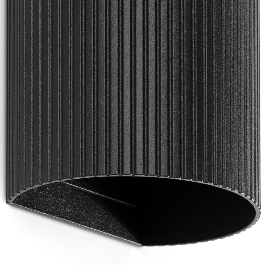 FARO 40543 - Vägglampa SOLE 2xGU10/8W/230V svart vågformad rund