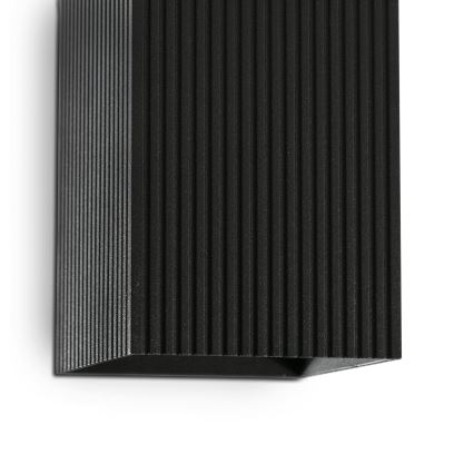 FARO 40566 - Vägglampa SOLE 2xGU10/8W/230V svart vågformad vinklat