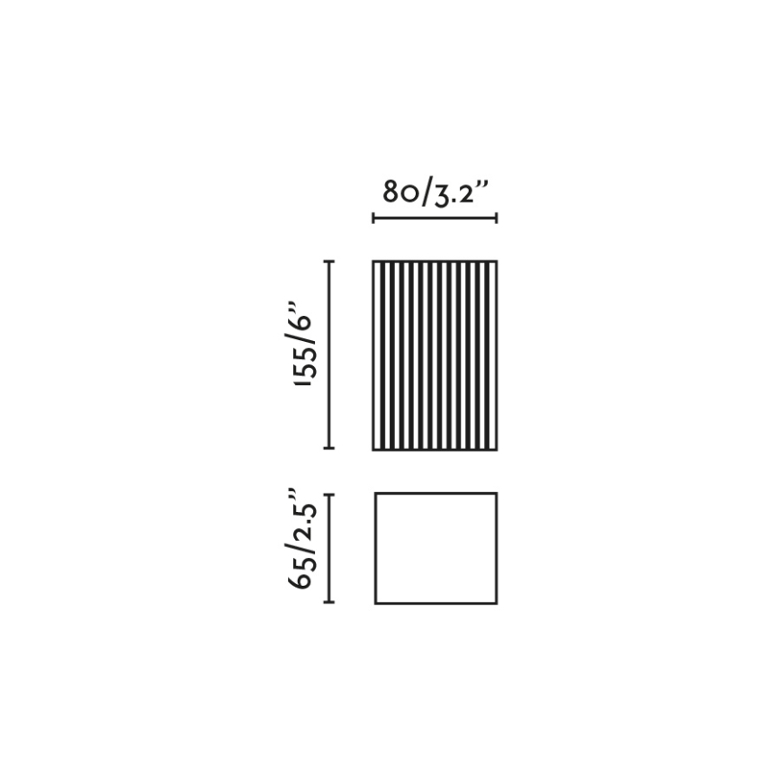 FARO 40568 - Vägglampa SOLE 2xGU10/8W/230V tegelsten vågformad vinklat