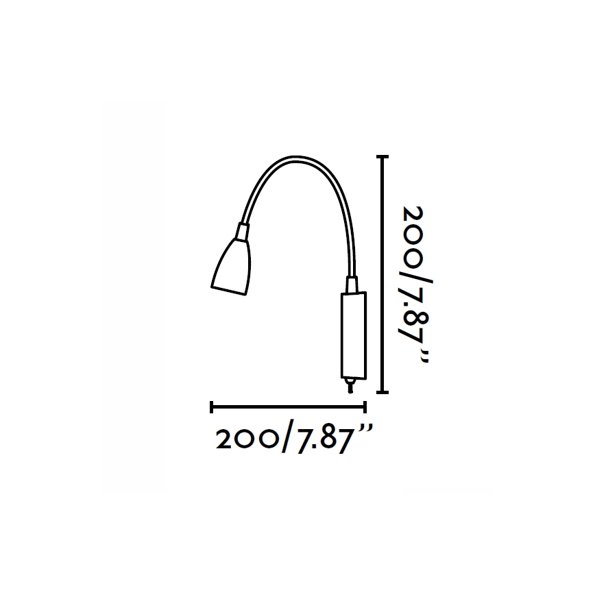 FARO 40994 - Vägglampa LOKE LED/3W/230V