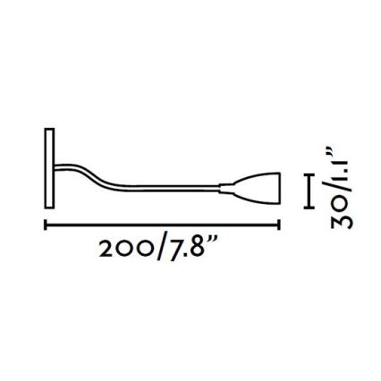 FARO 40996 - LED Vägglampa LOKE LED/3W/100-240V