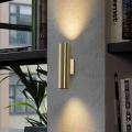 FARO 43760 - Vägglampa STAN 2xGU10/8W/230V gyllene