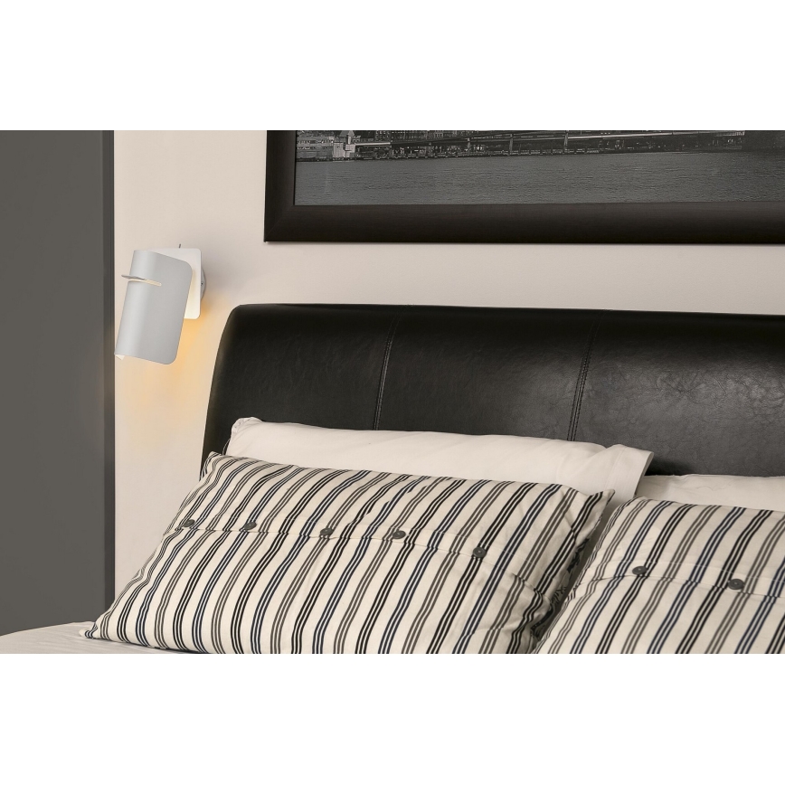 FARO 62130 - Vägglampa  SMILE 1xE27/15W/230V vit 