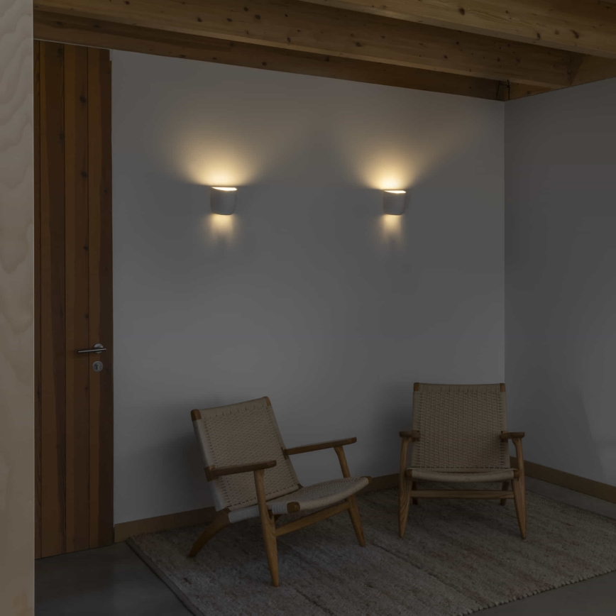 FARO 63429 - Vägglampa KAPPU 1xE14/7W/230V 25x15 cm vit