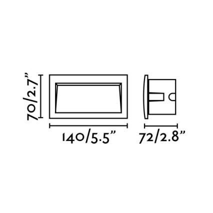 FARO 70147 - LED utomhusinfälld armatur SEDNA-2 LED/3W/230V IP65