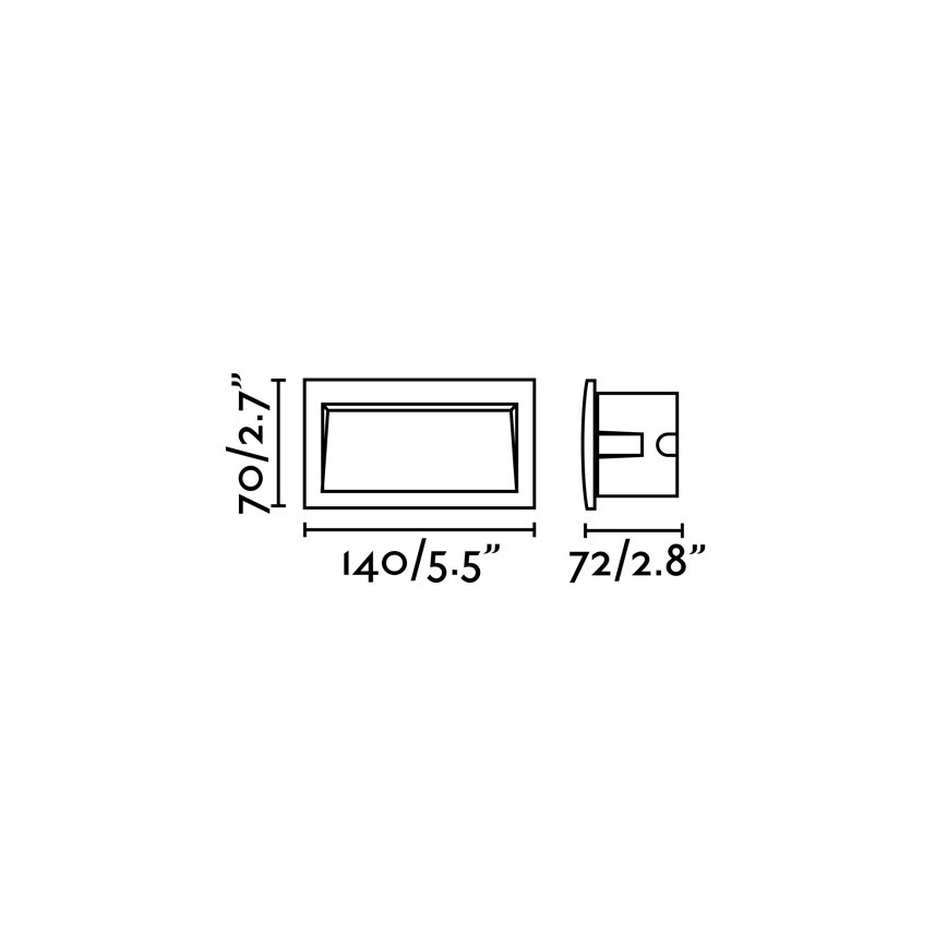FARO 70147 - LED utomhusinfälld armatur SEDNA-2 LED/3W/230V IP65