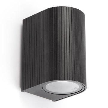 FARO 70322 - Utomhusvägglampa ESTELA 1xGU10/5W/230V IP65 svart