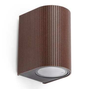 FARO 70324 - Utomhusvägglampa ESTELA 1xGU10/5W/230V IP65 brun