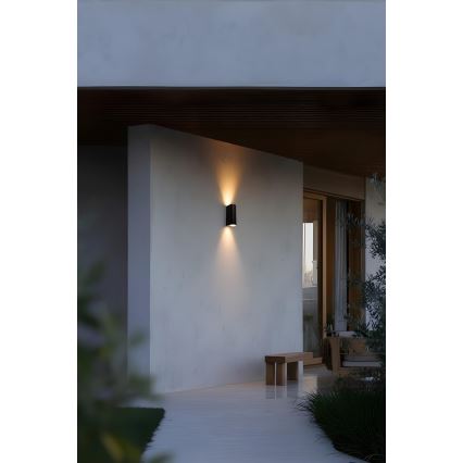 FARO 70327 - Utomhusvägglampa ESTELA 2xGU10/5W/230V IP65 svart