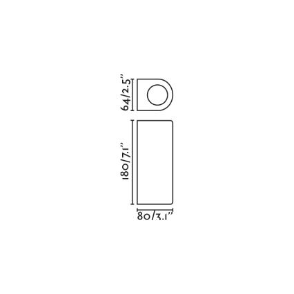 FARO 70327 - Utomhusvägglampa ESTELA 2xGU10/5W/230V IP65 svart