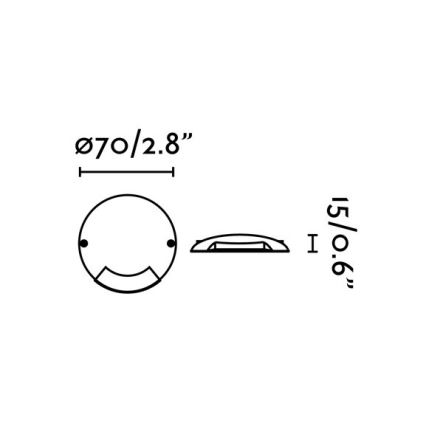 FARO 70546 - LED Utomhus infälld armatur KEENAN-2 LED/0,5W/12V IP67