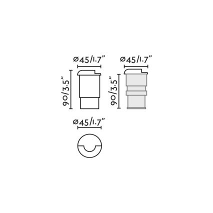 FARO 70660 - LED uppfartslampa för utomhusbruk KANE-1 LED/3W/24V IK08 IP67