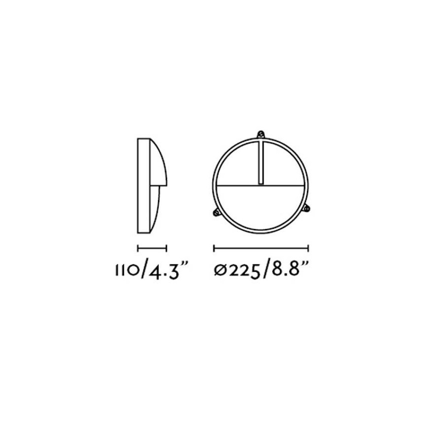 FARO 70996 - Utomhus Väggbelysning TIMON 1xE27/60W/230V IP44