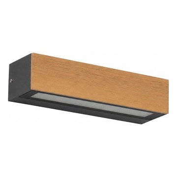 FARO 71898 - LED utomhusvägglampa LAKO LED/8W/230V IP65 svart/trä