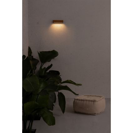 FARO 71898 - LED utomhusvägglampa LAKO LED/8W/230V IP65 svart/trä
