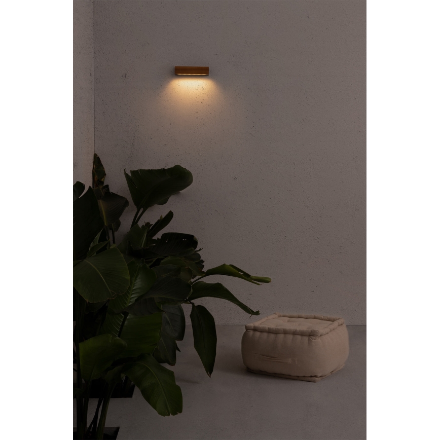 FARO 71898 - LED utomhusvägglampa LAKO LED/8W/230V IP65 svart/trä