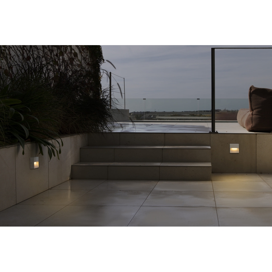 FARO 71964 - LED trapparmatur DUNE LED/3W/230V 2200/2700/3200/4000K IP65 vit kvadratisk