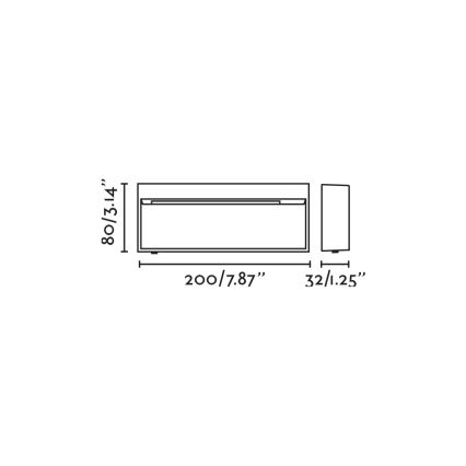 FARO 71968 - LED trapparmatur DUNE LED/6W/230V 2200/2700/3200/4000K IP65 brun, rektangulär