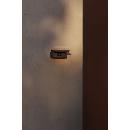 FARO 74456 - LED-solcellsväggarmatur med sensor LUMA LED/5W/3,7/230V IP65 antracit