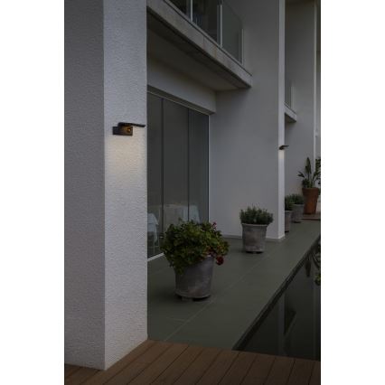 FARO 74456 - LED-solcellsväggarmatur med sensor LUMA LED/5W/3,7/230V IP65 antracit