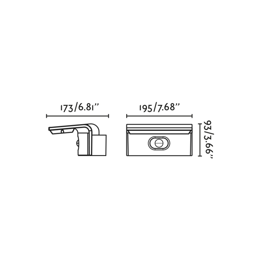 FARO 74456 - LED-solcellsväggarmatur med sensor LUMA LED/5W/3,7/230V IP65 antracit