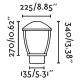 FARO 75001 - Utomhuslampa WILMA 1xE27/100W/230V IP44