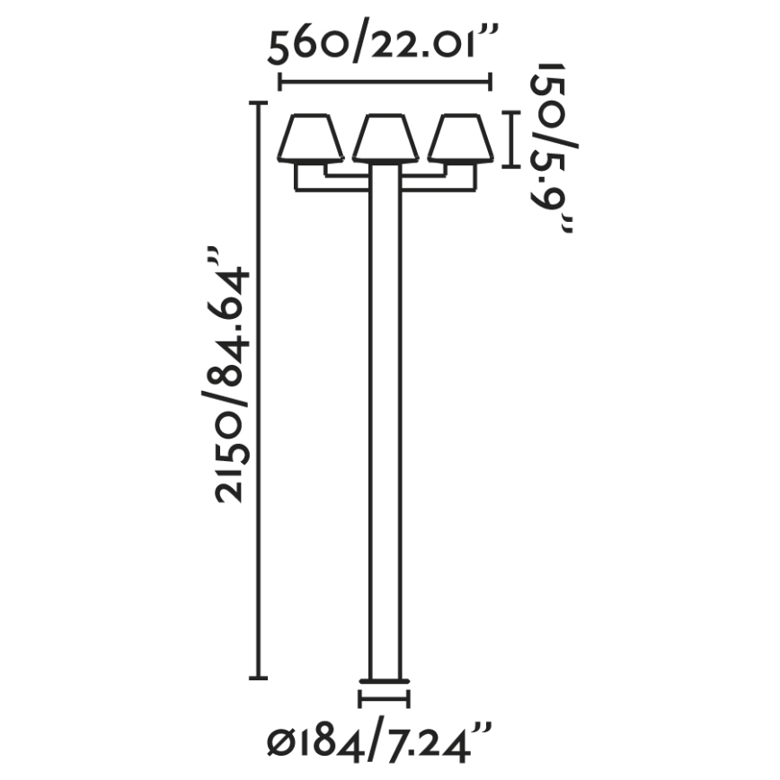FARO - Utomhuslampa MISTU 3xE27/15W/230V IP44