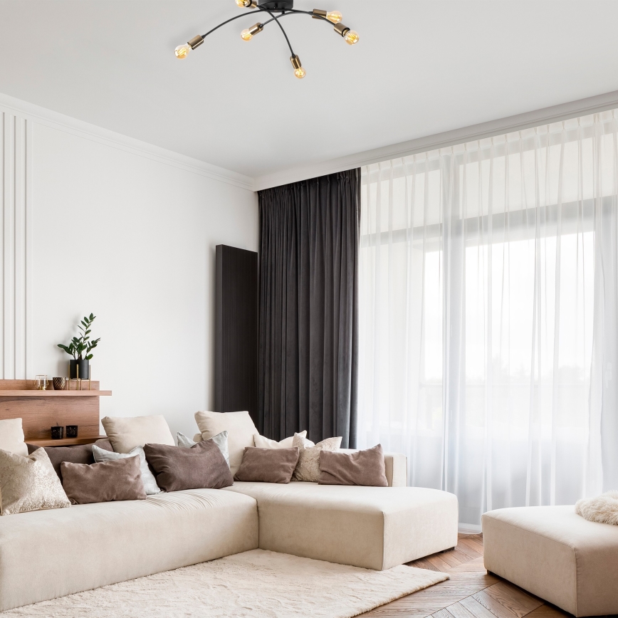 Fastsatt Ljuskrona  BANANA 6xE27/40W/230V