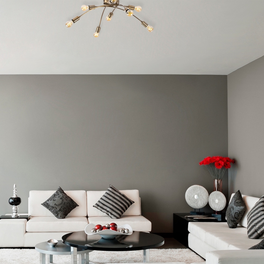 Fastsatt Ljuskrona  BANANA 8xE27/40W/230V