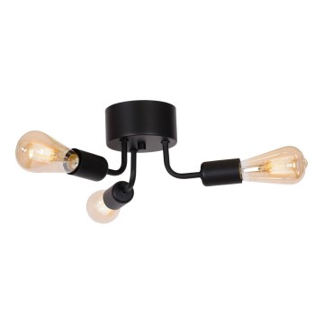 Fäst ljuskrona BRENDA 3xE27/60W/230V svart