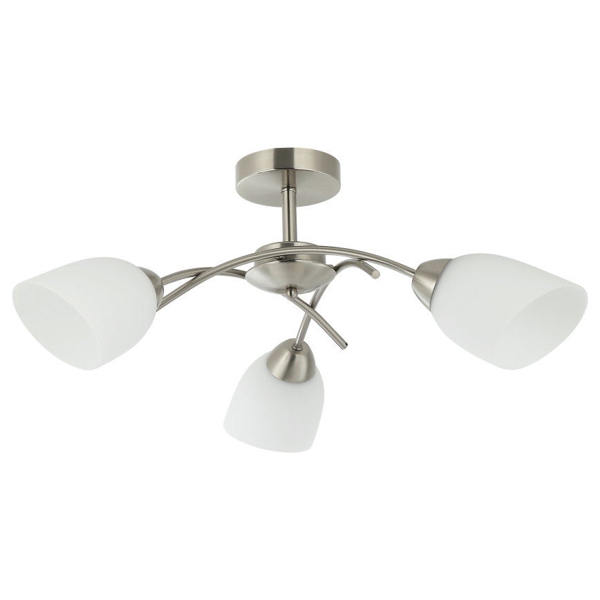 Fäst ljuskrona DONNA 3xE27/60W/230V nickel