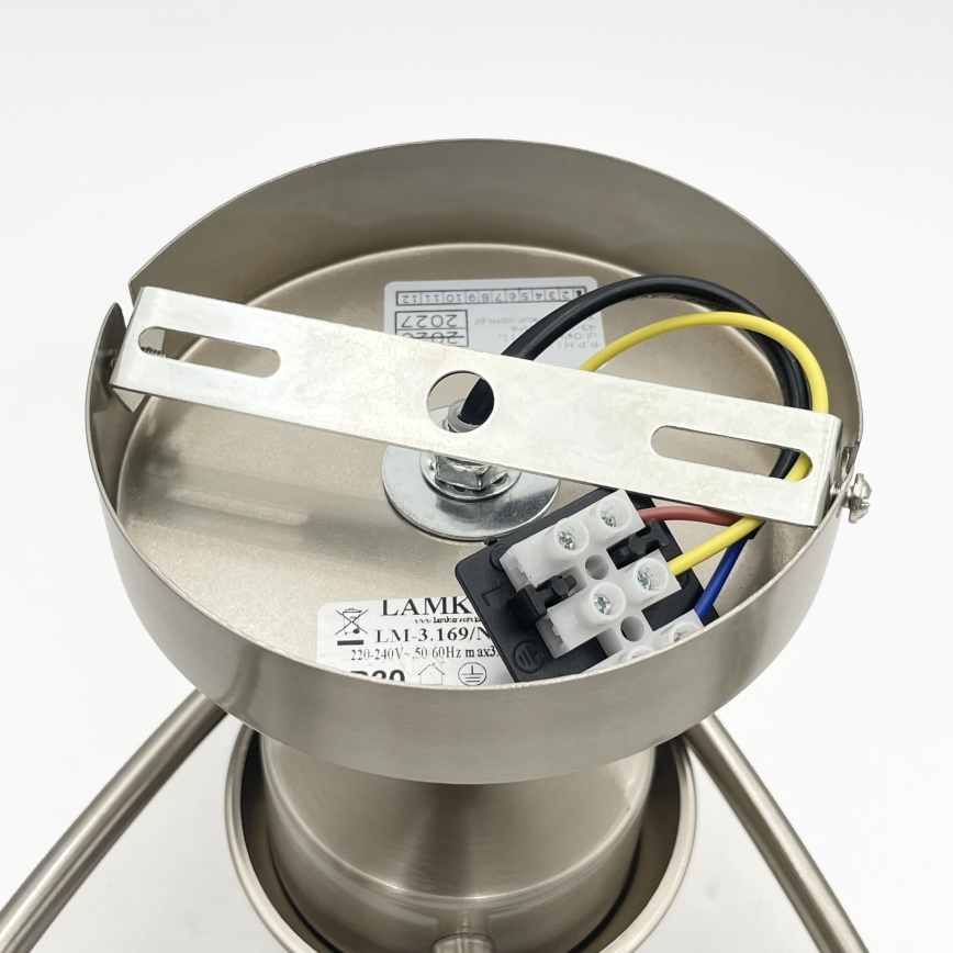 Fäst ljuskrona DONNA 3xE27/60W/230V nickel