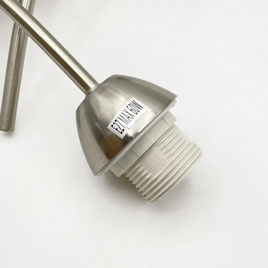 Fäst ljuskrona DONNA 3xE27/60W/230V nickel